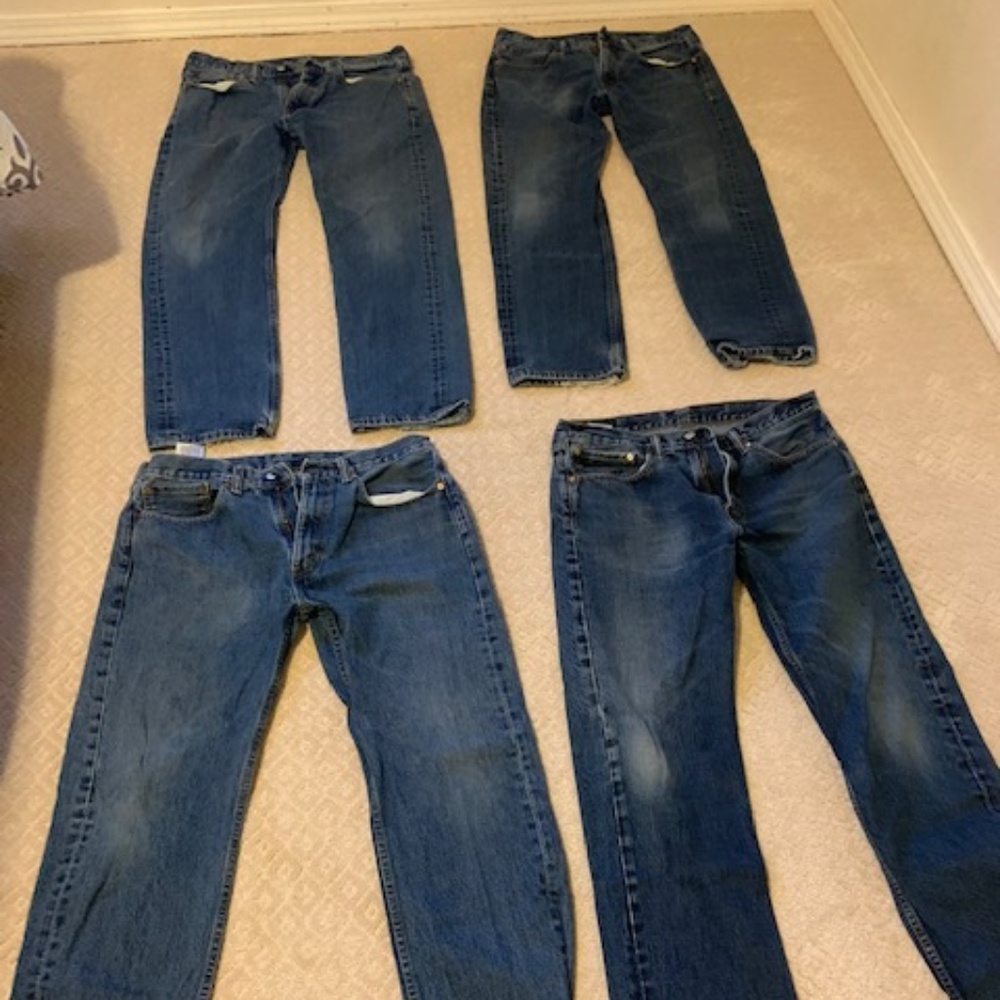 4 PAIRS OF LEVI'S 505 JEANS